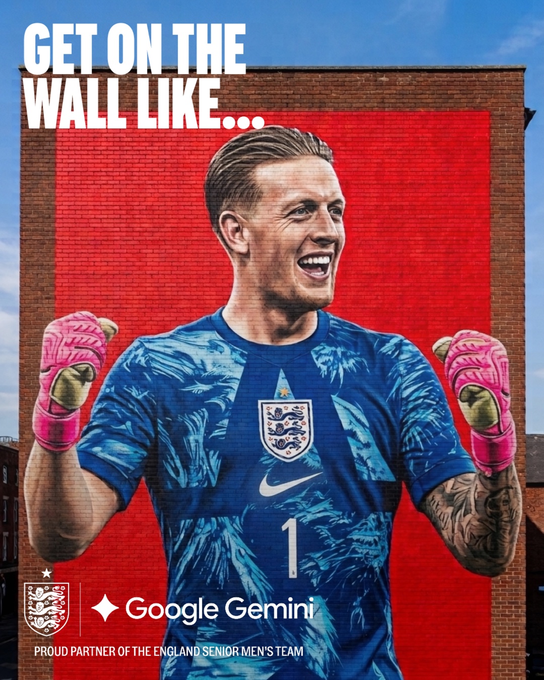 Jordan Pickford Google Gemini England Mural